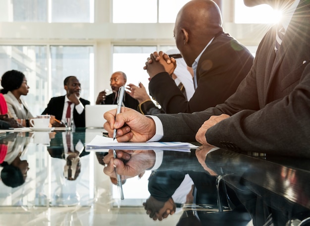 A Group of Internatonal Business People in a Meeting