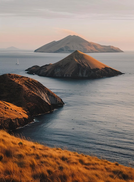 a group of islands in the water