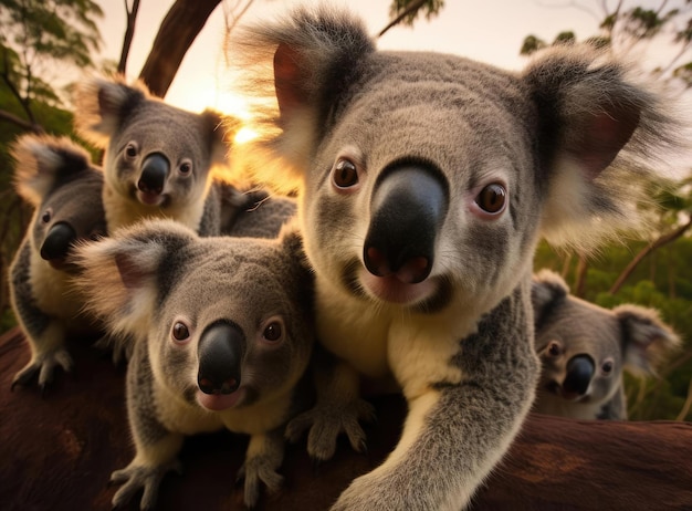 A group of koalas