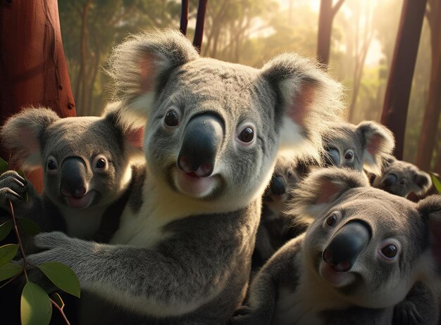 A group of koalas