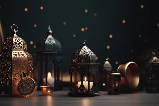 A group of lanterns with one that says'the year'on it generative ai