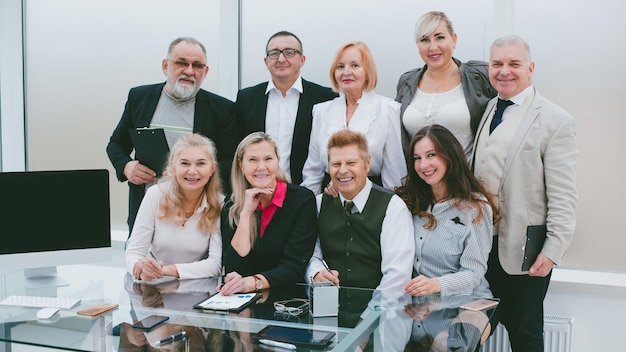 group of leading professionals in the workplace in the office