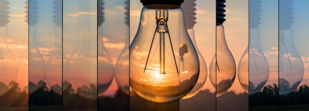 Group of Light Bulbs Hanging From Ceiling