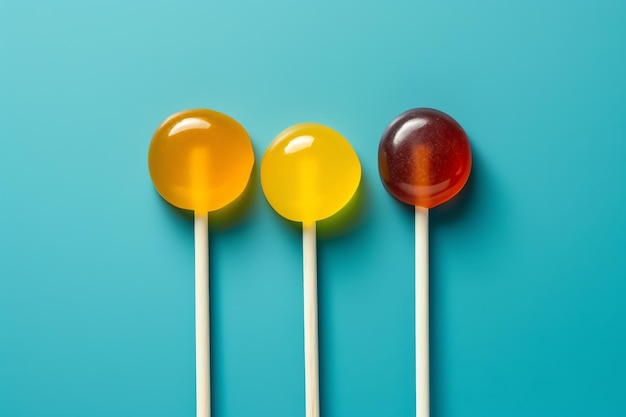 A group of lollipops on sticks