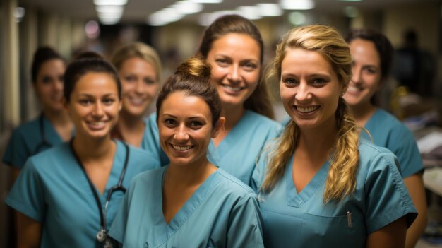 Group of medical staff posing for photo group portrait medical staff concept