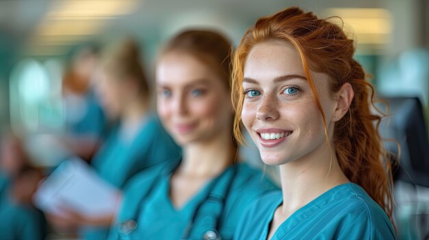 Photo a group of medical workers are sitting on a plane