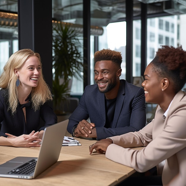 a group meeting at work