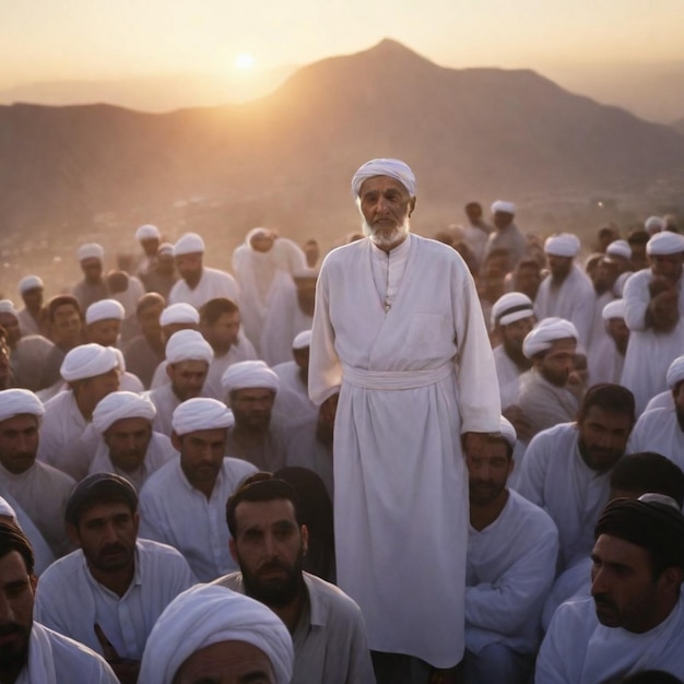 Photo a group of men are gathered together in a group