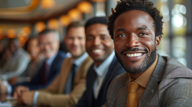 Group of Men Sitting Together Generative AI