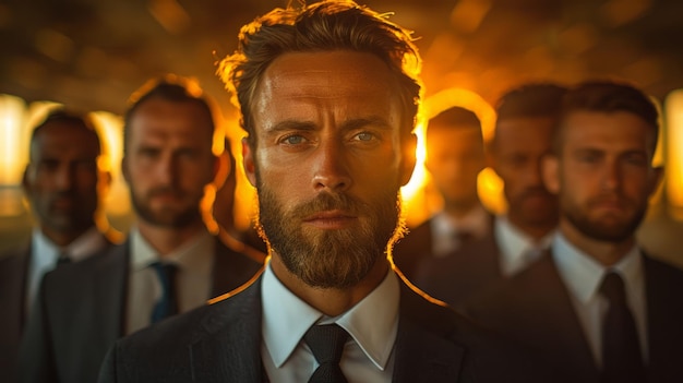 Group of Men in Suits and Ties