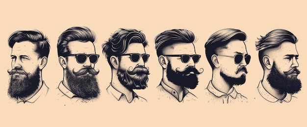 Group of Men With Beards and Sunglasses