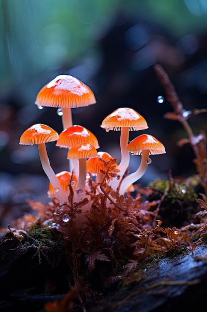 A group of mushrooms