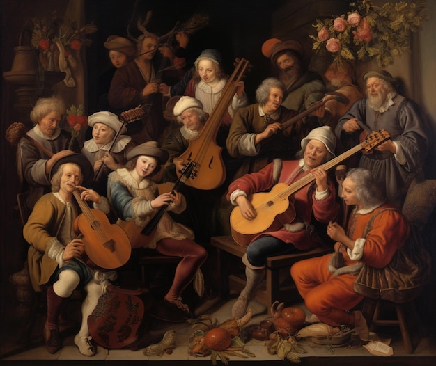 A group of musicians playing a joyful tune