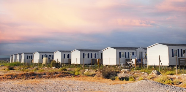 group of bungalows