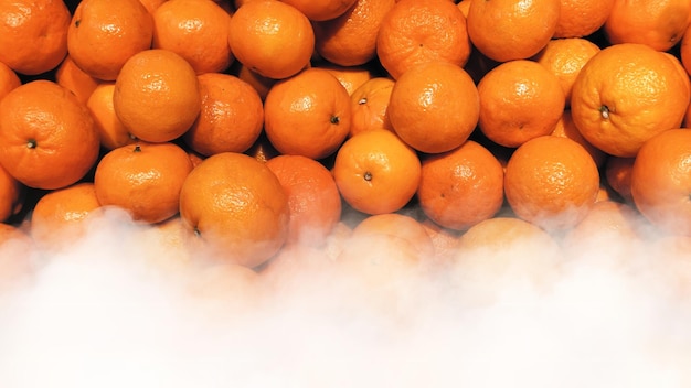 Group of orange background with fog Fresh tropical summer