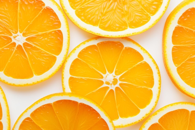 A group of orange slices cut in half