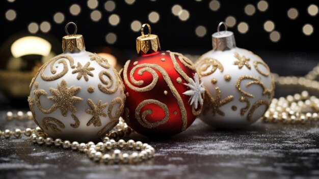 A group of ornaments on a table