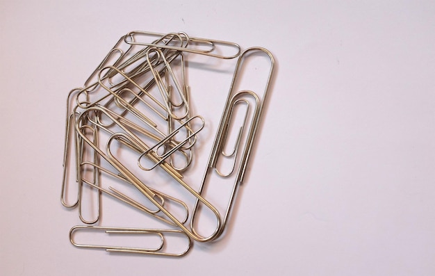 Group paper clip isolate on a white background