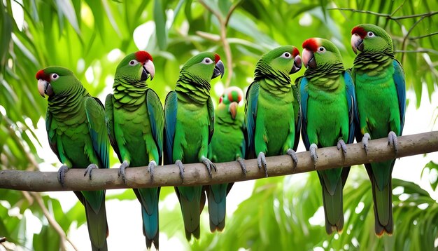 A group of parrots