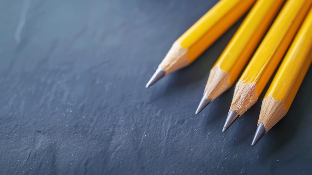 Group of Pencils on Table