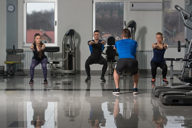 Group People During Aerobics Class