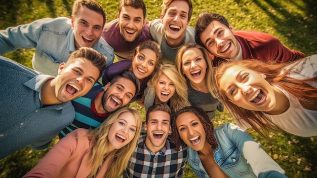 A group of people are having fun in a park