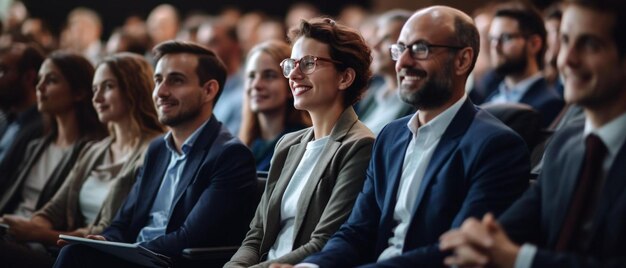 Photo a group of people in a conference with the words  people