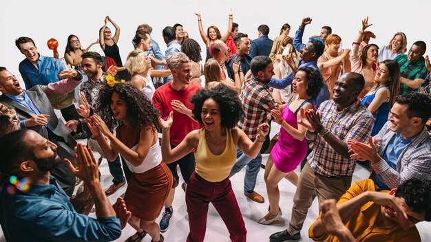 a group of people dancing in a dance studio