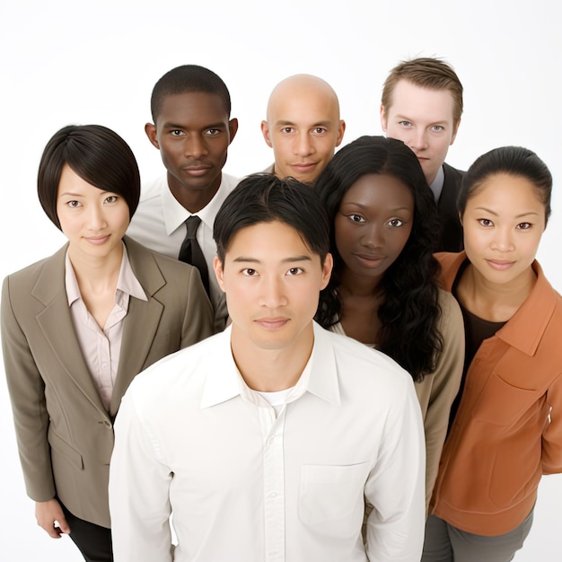 Photo group of people of diverse nationalities