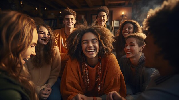 Group of People Gathered Around Woman Holding Lit Candle