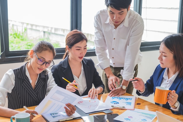 Group of people having a meeting