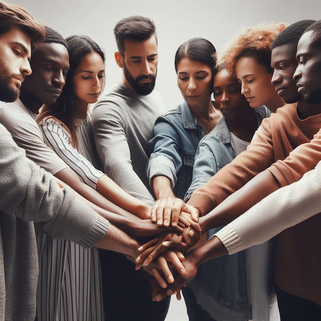 group of people holding hands in unity symbolizing the importance of solidarity on Human Rights Day