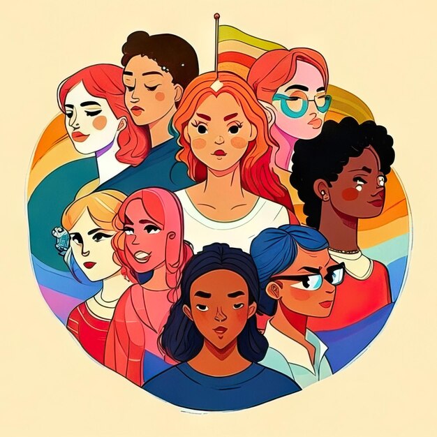 Group of people illustration