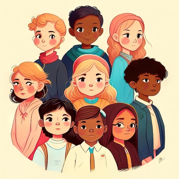 Group of people illustration