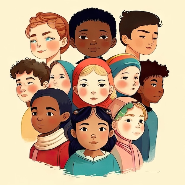 Group of people illustration