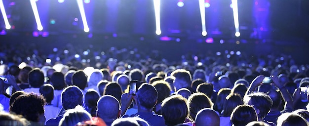 Group of people at music concert