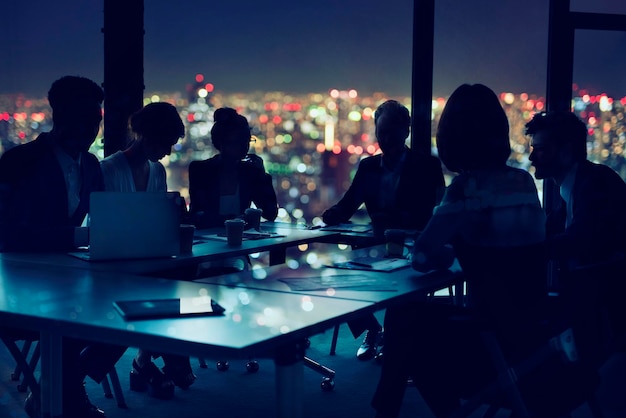 Group of people in restaurant