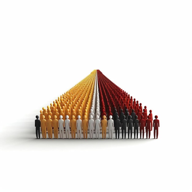 a group of people stand in front of a pyramid that says  people