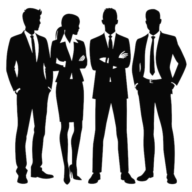 Photo group of people standing next to each other in front of white background