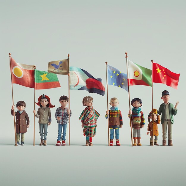 a group of people standing next to each other with flags and the word  usa  on them