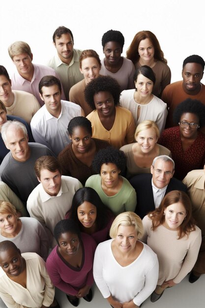 Foto un gruppo di persone che stanno insieme in cerchio