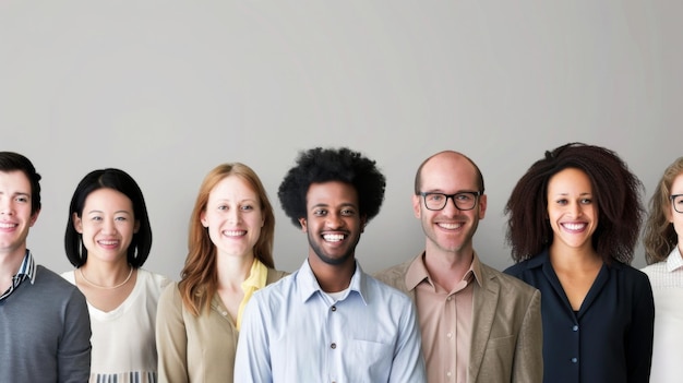 Foto gruppo di persone in piedi insieme