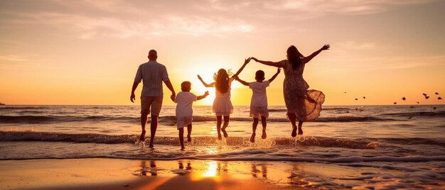 a group of people standing on top of a beach