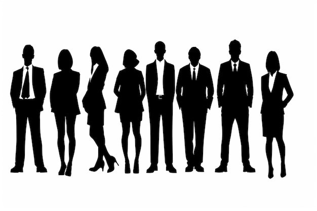 スーツとネクタイを着た人々のグループが一緒に立っています