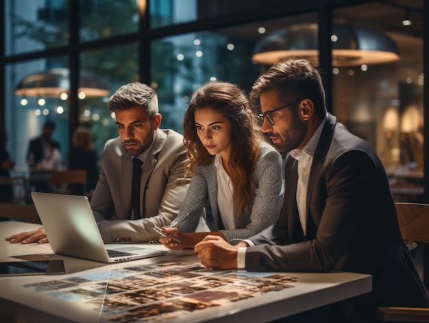 Group of People Viewing Laptop