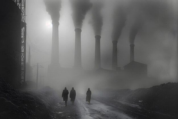 Group of People Walking Down a Dirt Road