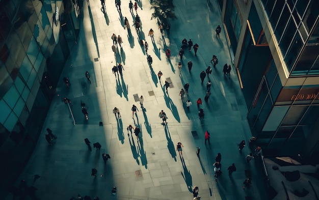 Group of people walking next to