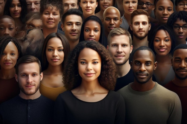 Foto un gruppo di persone con un background diverso