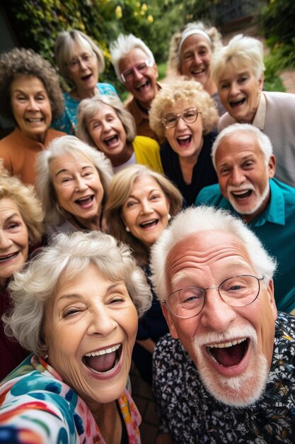 Foto un gruppo di persone con un grande sorriso e un gran sorriso