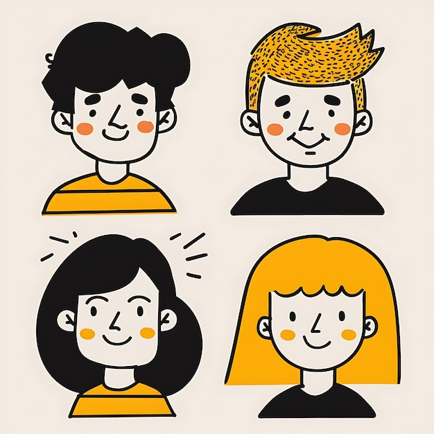 a group of people with different faces and the words  the one with the yellow hair